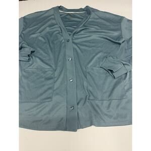 Live 2 Lounge Teal Blue Button Up Cardigan L